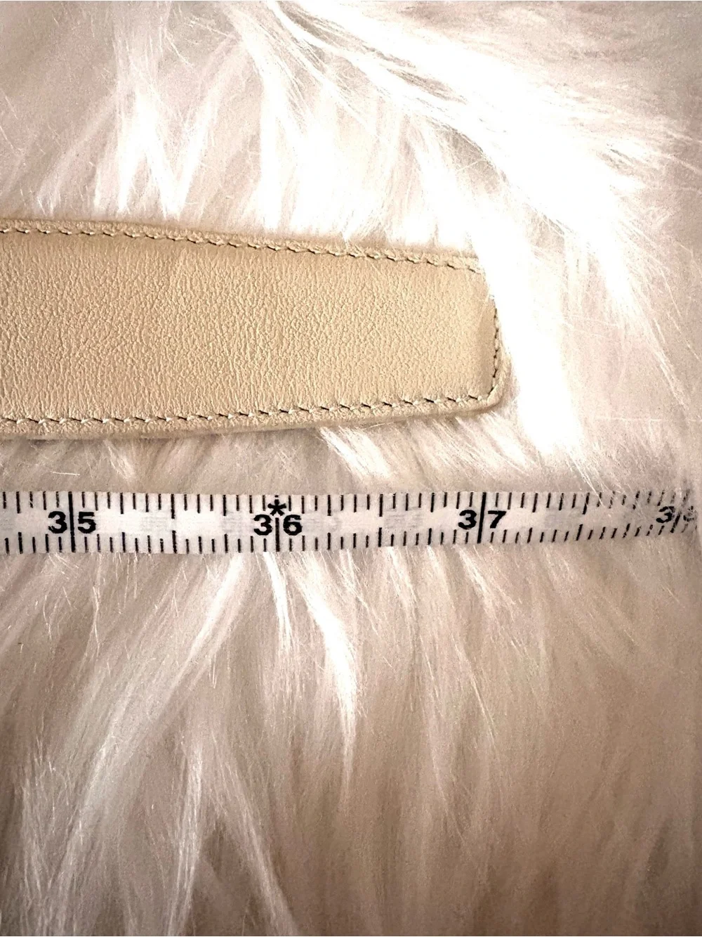Saint Laurent White Leather Belt with Gold YSL Logo Buckle